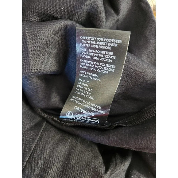 NWD By Anthropologie V-Neck Ruffle Cutout Dress Size S Neutral 9E405 - Picture 14 of 14